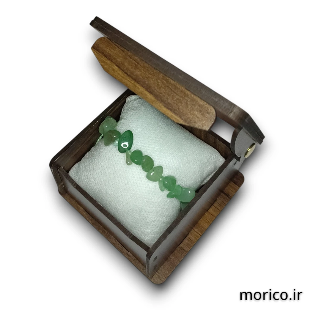 دستبند سنگ چیپسی آونتورین سبز به همراه باکس