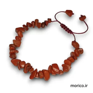 دستبند سنگ چیپسی جاسپر قرمز