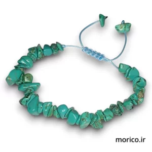 دستبند سنگ چیپسی فیروزه
