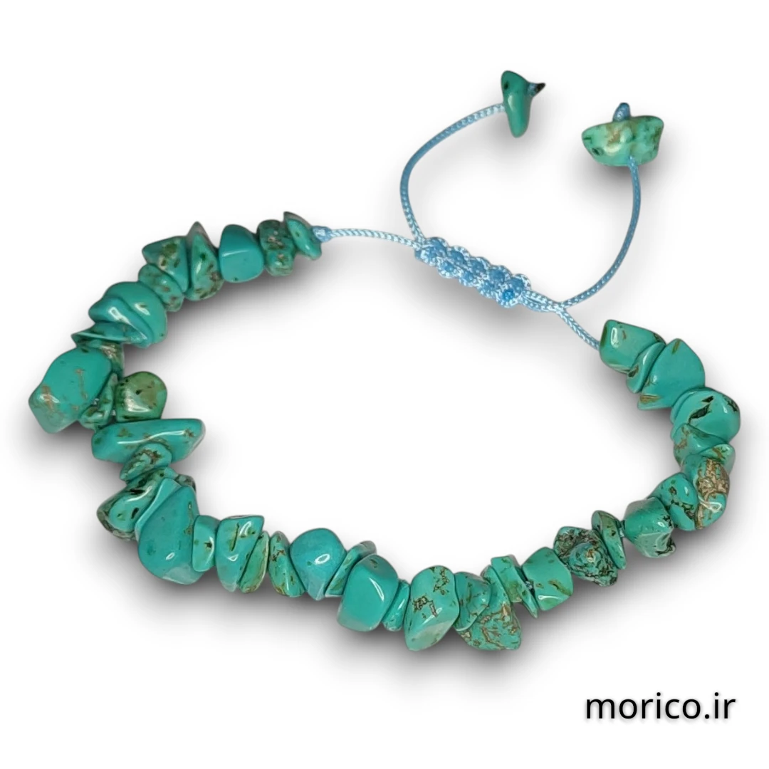 دستبند سنگ چیپسی فیروزه