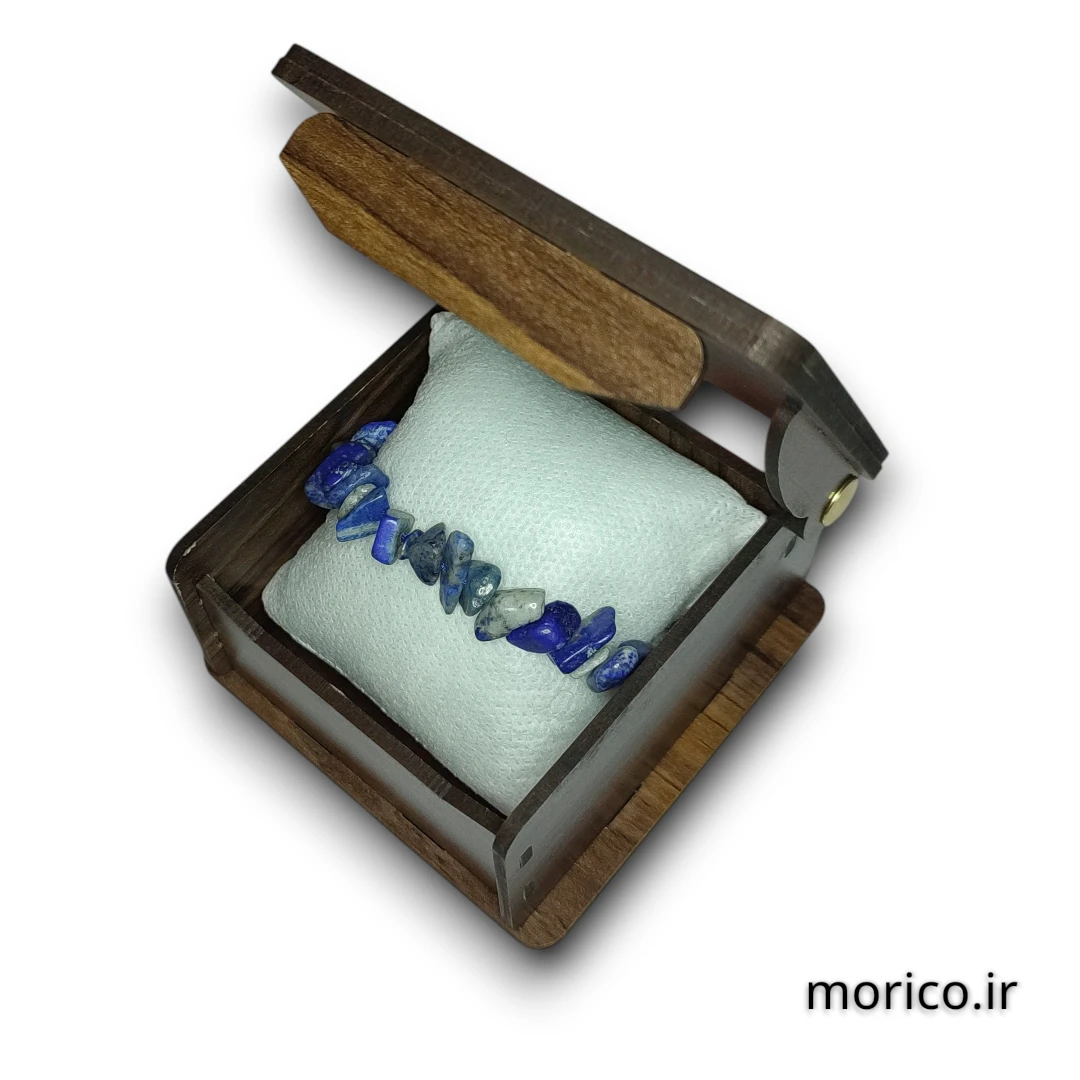 دستبند سنگ چیپسی لاجورد به همراه باکس