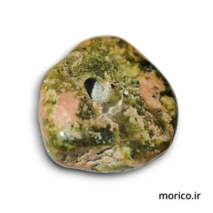 نمونه سنگ چیپسی اوناکایت بکار رفته در یک دستبند